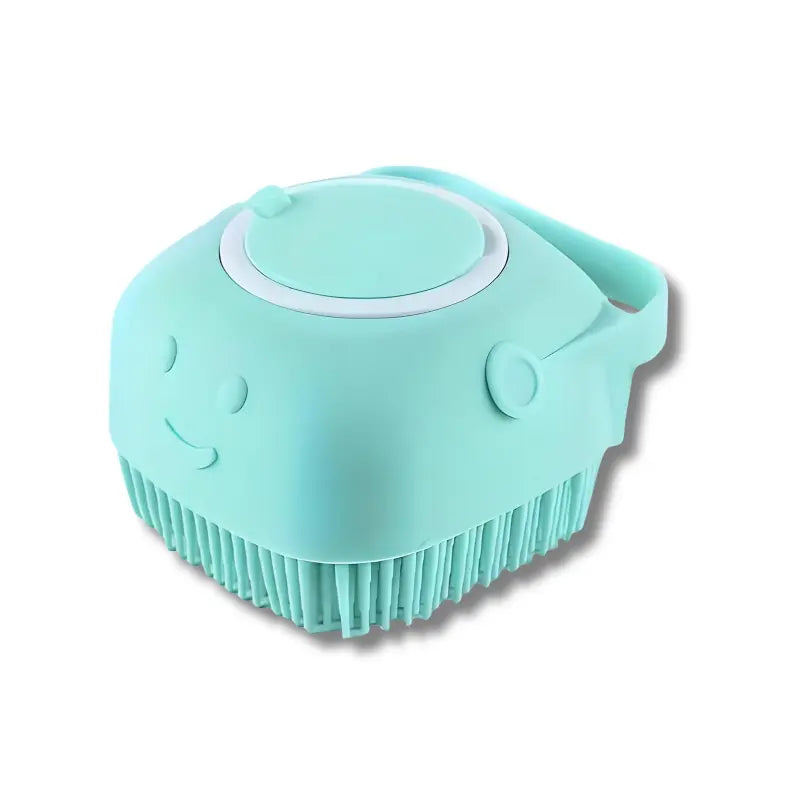 Silicone Pet Grooming Brush - 1-Step Bath Soap Dispensing Massage Brush for Dogs & Cats - Soft Bristles, Universal Fit, Essential Shower Accessory