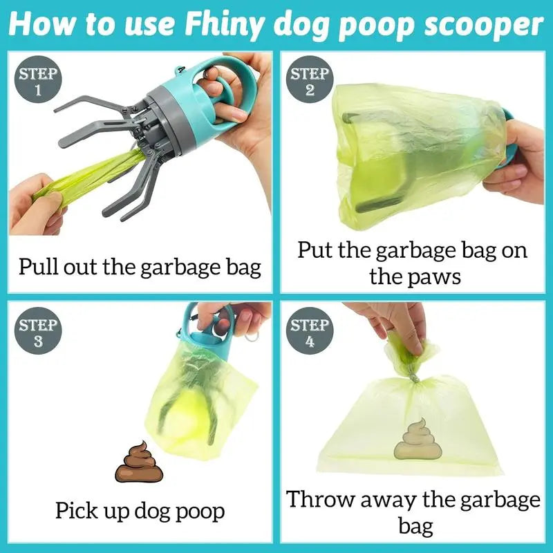 Effortless Outdoor Dog Poop Scooper - Portable, Durable & No-Touch Design for Easy Waste Removal