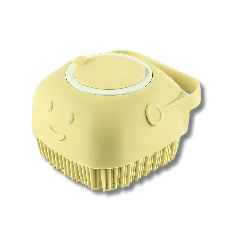 Silicone Pet Grooming Brush - 1-Step Bath Soap Dispensing Massage Brush for Dogs & Cats - Soft Bristles, Universal Fit, Essential Shower Accessory