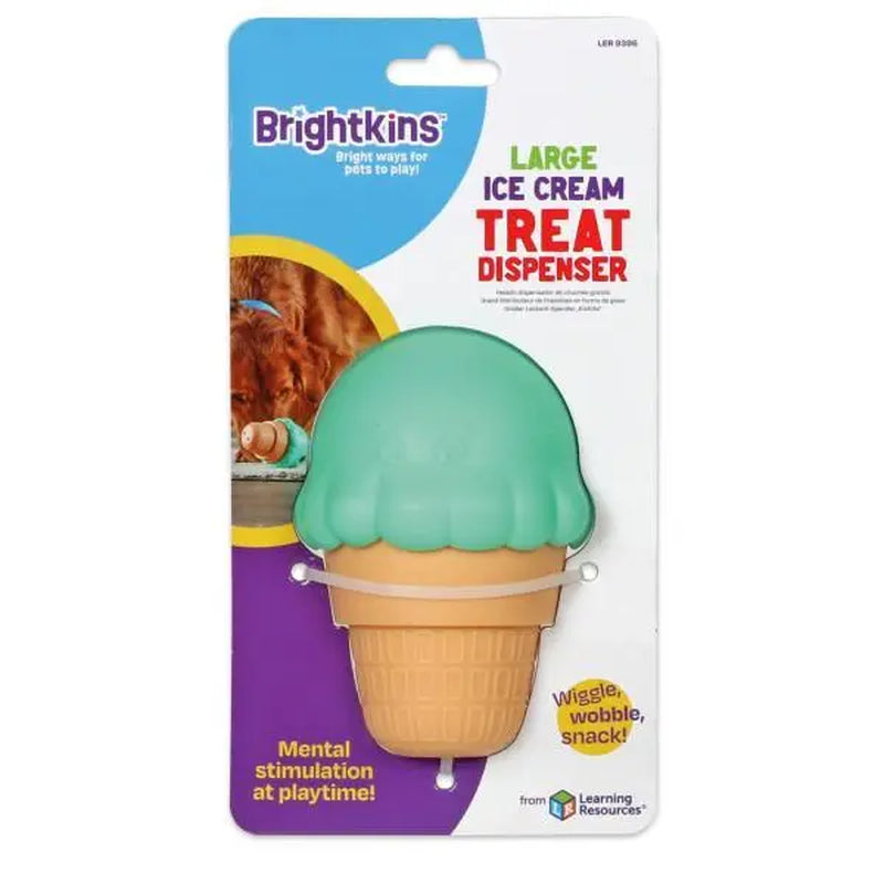 Brightkins Large Ice Cream Treat Dispenser - Interactive & Durable Chew Toy for Dogs of All Sizes