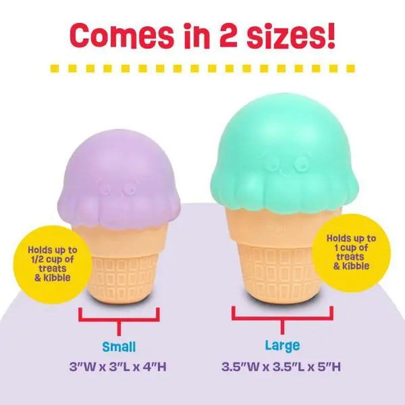 Brightkins Large Ice Cream Treat Dispenser - Interactive & Durable Chew Toy for Dogs of All Sizes
