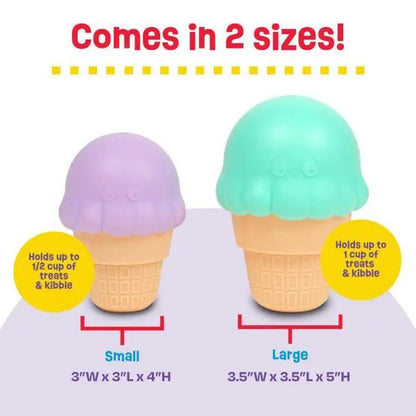 Brightkins Large Ice Cream Treat Dispenser - Interactive & Durable Chew Toy for Dogs of All Sizes