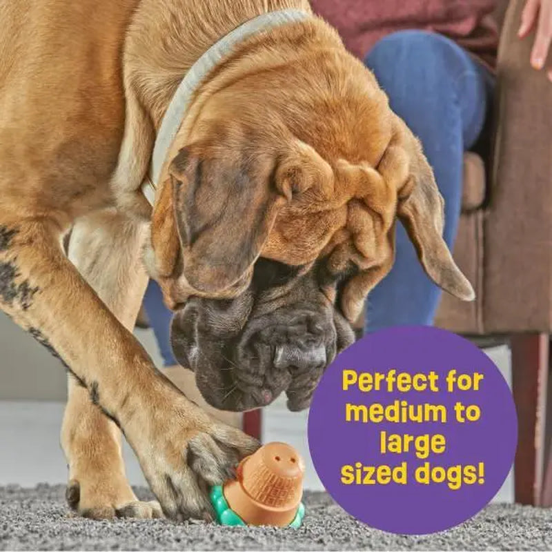 Brightkins Large Ice Cream Treat Dispenser - Interactive & Durable Chew Toy for Dogs of All Sizes
