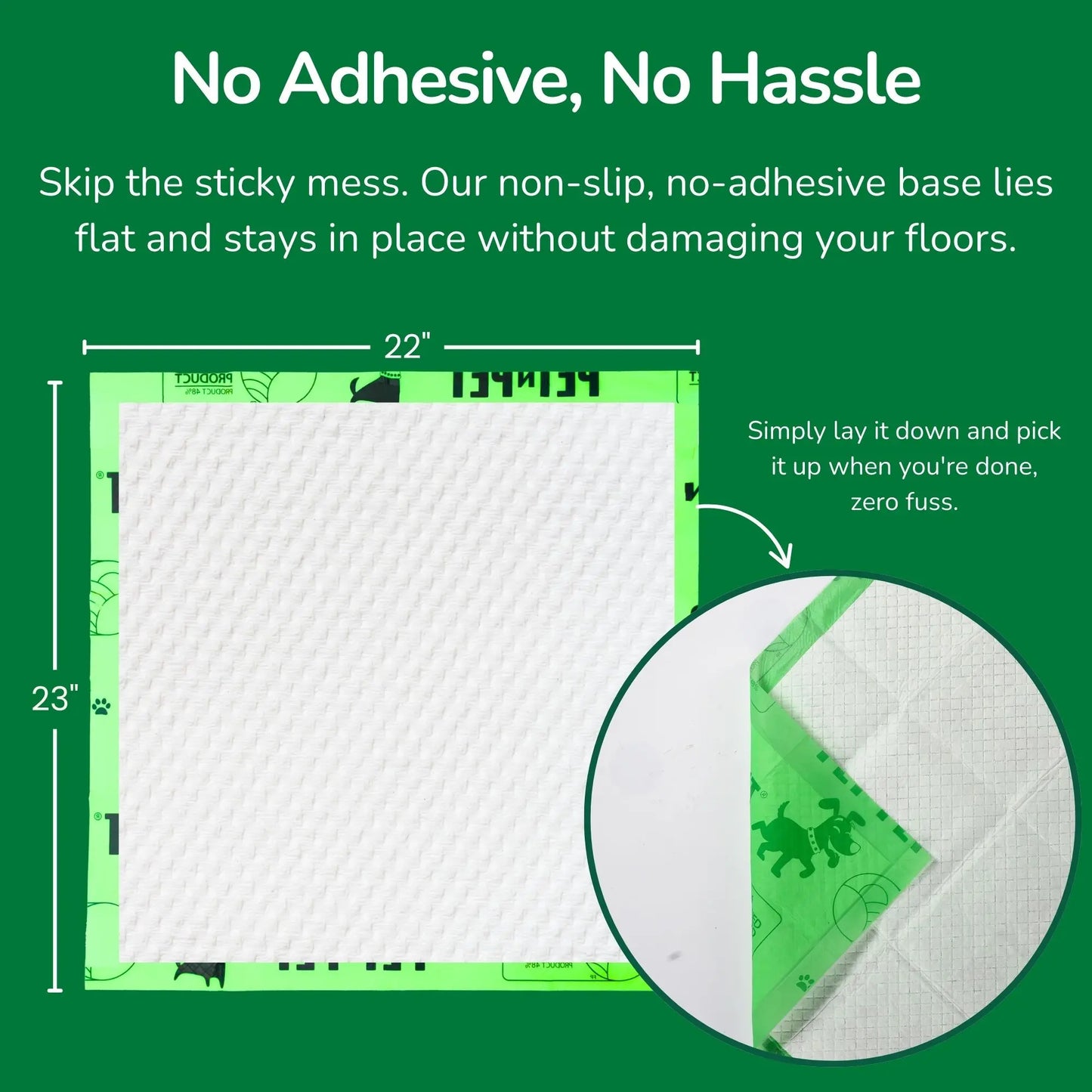 Pet N Pet 50 Count Puppy Training Pads - Eco-Friendly, Super Absorbent & Leak-Proof Unscented Pads for Easy Potty Training