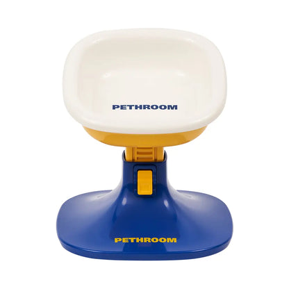 PETHROOM Adjustable Height Pet Feeding Stand & Durable Ceramic Bowl Set - Non-Slip Design for Dogs and Cats