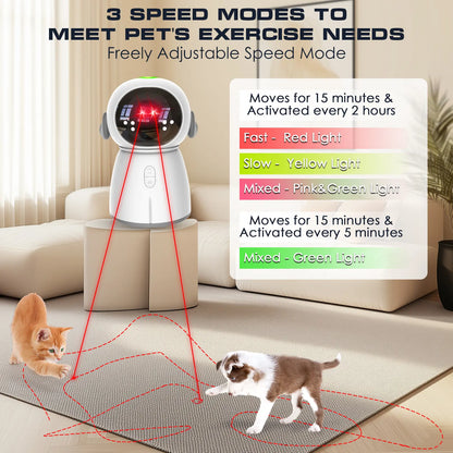 Interactive Cat Laser Toy 2026 - Rechargeable Automatic Fun for Indoor Cats & Kittens with Adjustable Angles and Dual Patterns for Endless Play!