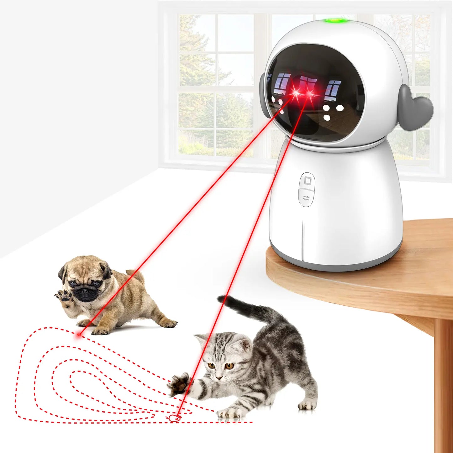 Interactive Cat Laser Toy 2026 - Rechargeable Automatic Fun for Indoor Cats & Kittens with Adjustable Angles and Dual Patterns for Endless Play!