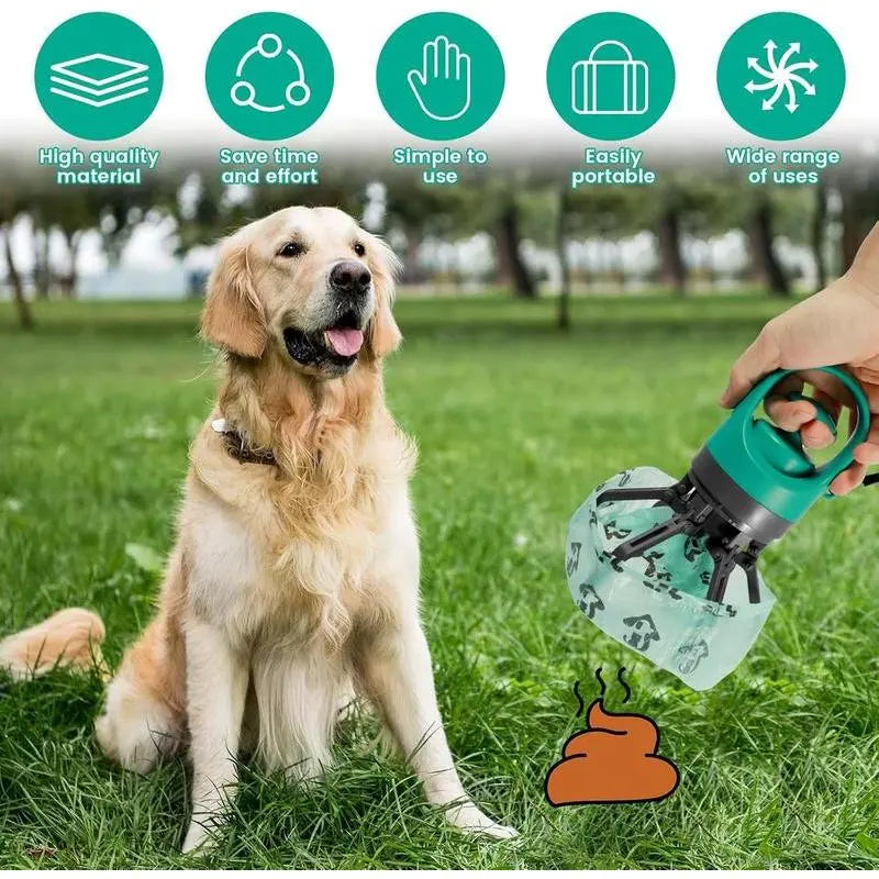 Effortless Outdoor Dog Poop Scooper - Portable, Durable & No-Touch Design for Easy Waste Removal