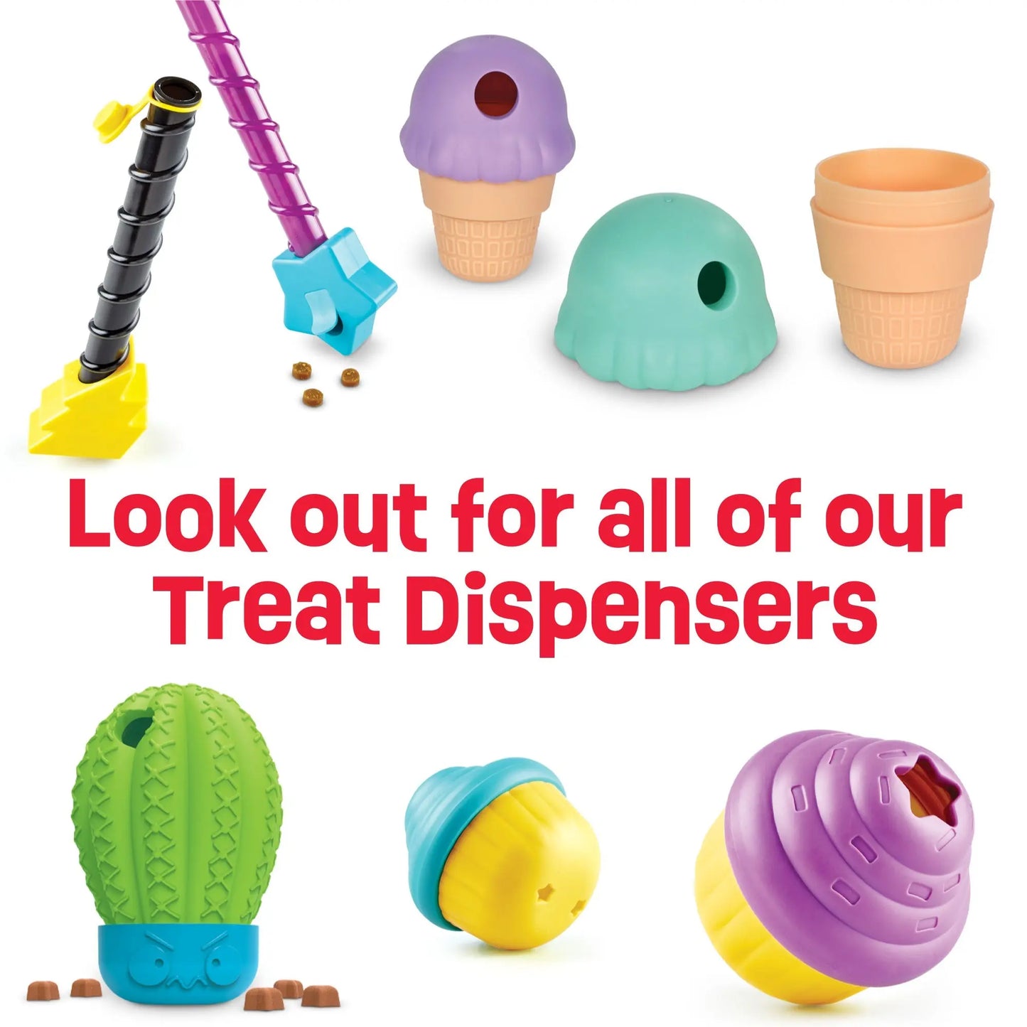 Brightkins Large Ice Cream Treat Dispenser - Interactive & Durable Chew Toy for Dogs of All Sizes