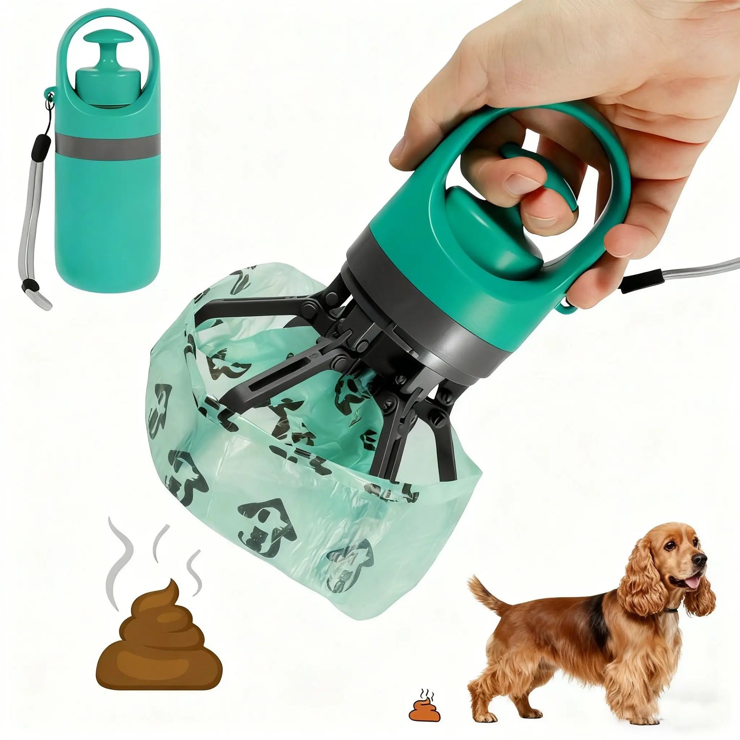 Effortless Outdoor Dog Poop Scooper - Portable, Durable & No-Touch Design for Easy Waste Removal
